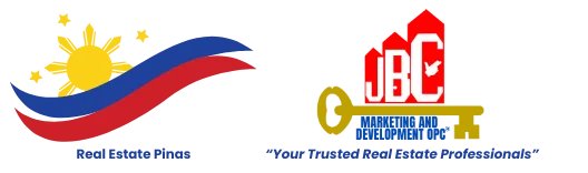 "JBC: Your Trusted Real Estate Professionals logo alongside the Philippine flag, symbolizing JBC’s commitment to serving the Filipino market with integrity and expertise."