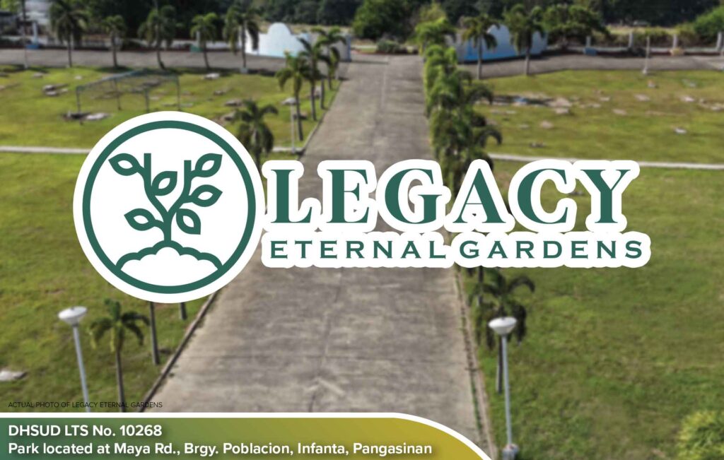 "Legacy Eternal Gardens memorial park in Infanta, Pangasinan offering affordable memorial lots"